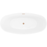 Mexen Olea cadă freestanding model 170 x 80 cm, albă, preaplin cupru periat - 52821708000-65