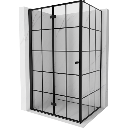 Mexen Mist-F T cabină de duș pliabilă stânga 75 x 70 cm, grilaj negru, negru - 8A6T-075-070-70-77-L