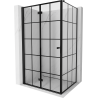 Mexen Mist-F T cabină de duș pliabilă stânga 75 x 70 cm, grilaj negru, negru - 8A6T-075-070-70-77-L