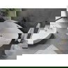 Mexen Olea szabadon álló fürdőkád 170 x 80 cm, fehér, fekete túlfolyó - 52821708000-70