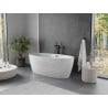 Cadă freestanding Mexen Olea model 170 x 80 cm, albă, preaplin negru - 52821708000-70