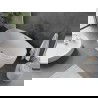 Mexen Olea szabadonálló mintás kád 170 x 80 cm, fehér, gun metal túlfolyó - 52821708000-95