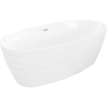 Mexen Olea cadă independentă model 170 x 80 cm, albă, preaplin nichel periat - 52821708000-97