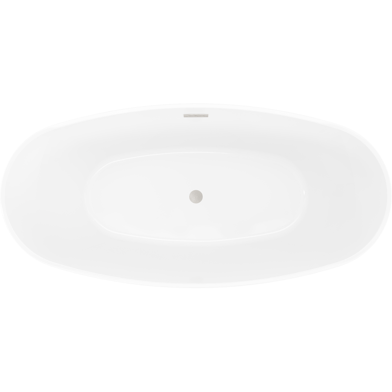 Mexen Olea cadă freestanding model 170 x 80 cm, albă, preaplin nichel periat - 52821708000-97