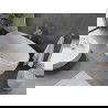 Mexen Olea szabadon álló kád 170 x 80 cm, fehér, matt nikkel túlfolyó - 52821708000-97