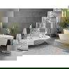 Mexen Olea cadă independentă model 170 x 80 cm, albă, preaplin nichel periat - 52821708000-97