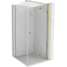 Cabină de duș rabatabilă dreaptă Mexen Mist-F T 70 x 70 cm, transparent, aurie - 8A6T-070-070-50-00-P