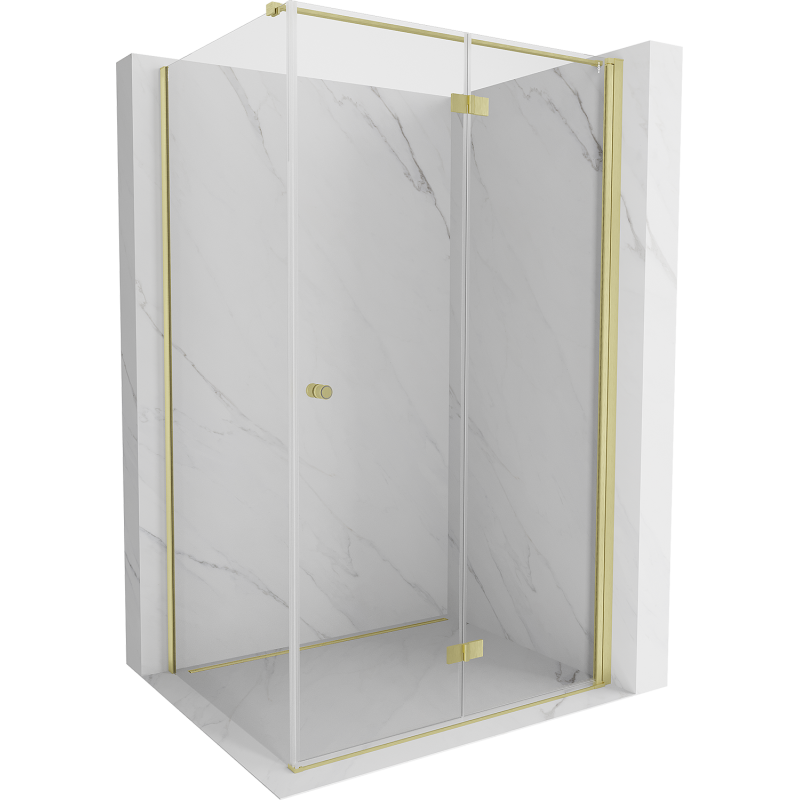 Mexen Mist-F T cabină de duș pliabilă dreapta 90 x 75 cm, transparent, auriu - 8A6T-090-075-50-00-P