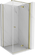 Mexen Mist-F T cabină de duș pliantă dreapta 95 x 95 cm, transparent, auriu - 8A6T-095-095-50-00-P