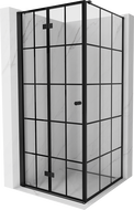 Cabină de duș pliabilă Mexen Mist-F T stânga 90 x 90 cm, grilaj negru, negru - 8A6T-090-090-70-77-L