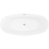 Mexen Olea cadă de baie independentă model 170 x 80 cm, alb/negru, preaplin crom - 52821708075-01