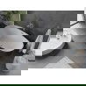 Mexen Olea szabadon álló kád mintázat 170 x 80 cm, fehér/fekete, króm túlfolyó - 52821708075-01