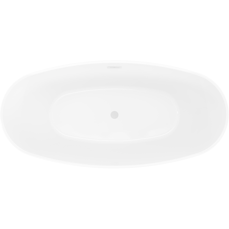 Mexen Olea cadă de baie freestanding model 170 x 80 cm, alb/negru, preaplin alb - 52821708075-20