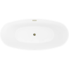 Cadă freestanding Mexen Olea model 170 x 80 cm, alb/negru, preaplin auriu - 52821708075-50