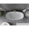 Mexen Olea cadă freestanding model 170 x 80 cm, alb/negru, preaplin auriu periat - 52821708075-55