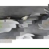 Mexen Olea szabadon álló kád minta 170 x 80 cm, fehér/fekete, túlfolyó arany kefélt - 52821708075-55