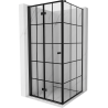 Cabina de duș pliabilă Mexen Mist-F, stânga, 100 x 100 cm, grilaj negru, negru - 8A6T-100-100-70-77-L