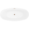 Mexen Olea cadă freestanding model 170 x 80 cm, alb/negru, preaplin aur roz - 52821708075-60
