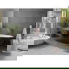 Cadă independentă Mexen Olea model 170 x 80 cm, alb/negru, preaplin cupru periat - 52821708075-65