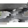 Mexen Olea szabadon álló kád minta 170 x 80 cm, fehér/fekete, fekete túlfolyó - 52821708075-70