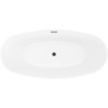Cadă freestanding Mexen Olea model 170 x 80 cm, alb/negru, preaplin negru - 52821708075-70