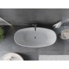 Cadă Mexen Olea independentă model 170 x 80 cm, albă/neagră, deversor gun metal - 52821708075-95