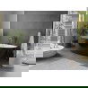 Mexen Olea szabadon álló kád minta 170 x 80 cm, fehér/fekete, túlfolyó gun metal - 52821708075-95