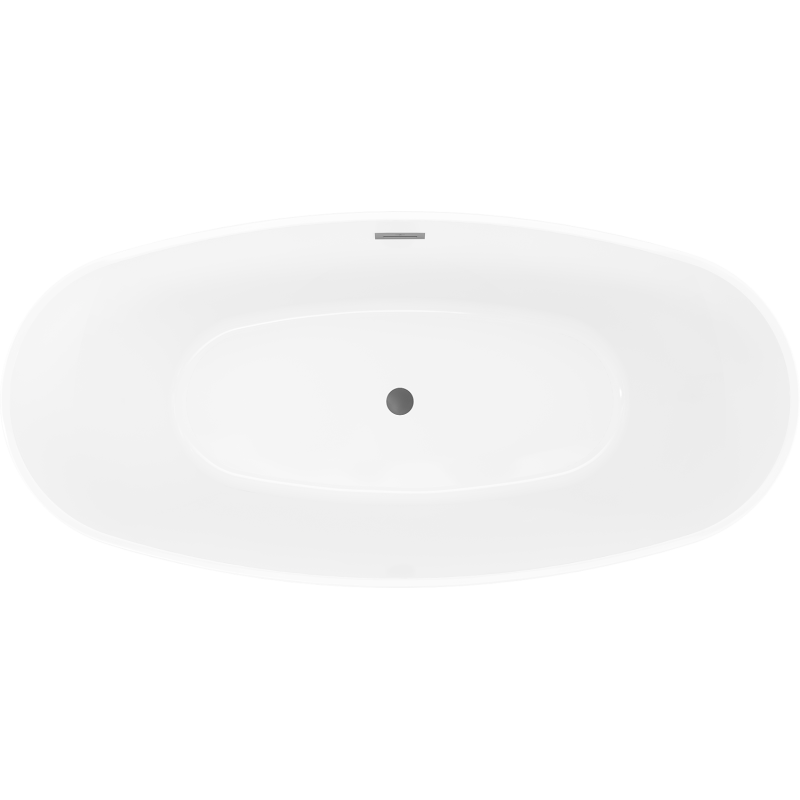 Mexen Olea cadă freestanding model 170 x 80 cm, alb/negru, preaplin gun metal - 52821708075-95