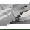 Mexen Lira szabadon álló kád minta 170 x 80 cm, fehér, króm túlfolyó - 52831708000-01
