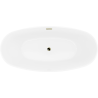 Mexen Lira cadă de sine stătătoare model 170 x 80 cm, albă, preaplin auriu - 52831708000-50
