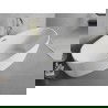 Mexen Lira szabadon álló kád minta 170 x 80 cm, fehér, arany túlfolyó - 52831708000-50