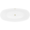 Mexen Lira cadă de sine stătătoare model 170 x 80 cm, albă, preaplin auriu periat - 52831708000-55
