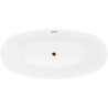 Mexen Lira cadă de baie independentă model 170 x 80 cm, albă, preaplin aur roz - 52831708000-60