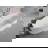 Mexen Lira szabadon álló kád 170 x 80 cm, fehér, rózsaarany túlfolyó - 52831708000-60