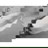 Mexen Lira szabadon álló kád minta 170 x 80 cm, fehér, gun gray csiszolt túlfolyó - 52831708000-66