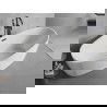 Mexen Lira cadă de baie independentă model 170 x 80 cm, albă, preaplin negru - 52831708000-70