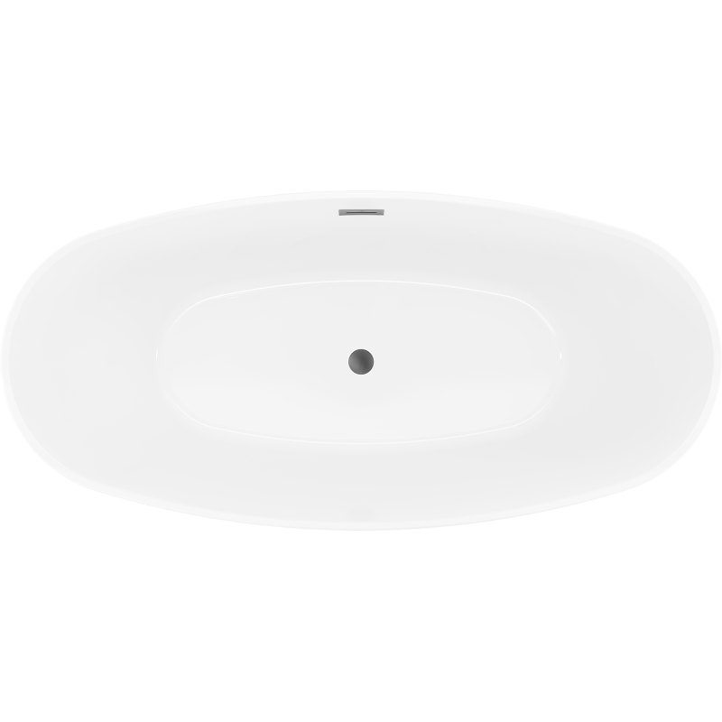 Mexen Lira cadă freestanding model 170 x 80 cm, albă, preaplin gun metal - 52831708000-95