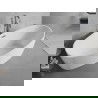 Mexen Lira szabadon álló kád minta 170 x 80 cm, fehér, gun metal túlfolyó - 52831708000-95