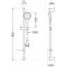 Mexen DF74 set duș glisant, crom - 785744582-00