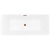 Mexen Nila cadă freestanding cu rigle 170 x 75 cm, albă, preaplin aur roz - 52841708000-60