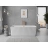 Mexen Nila cadă de baie freestanding cu caneluri 170 x 75 cm, albă, preaplin cupru periat - 52841708000-65
