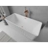 Mexen Nila cadă de baie freestanding cu caneluri 170 x 75 cm, albă, preaplin cupru periat - 52841708000-65