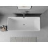 Mexen Nila cadă freestanding canelată 170 x 75 cm, albă, preaplin gri armă periat - 52841708000-66
