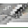 Mexen Nila szabadon álló, bordázott kád 170 x 75 cm, fehér, gun metal túlfolyóval - 52841708000-95