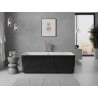 Mexen Nila cadă freestanding cu caneluri 170 x 75 cm, alb/negru, preaplin cupru periat - 52841708075-65