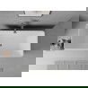 Mexen Nila szabadon álló bordázott kád 170 x 75 cm, fehér/fekete, túlfolyó gun gray kefélt - 52841708075-66