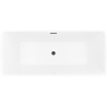 Mexen Nila cadă de sine stătătoare cu caneluri 170 x 75 cm, alb/negru, preaplin negru - 52841708075-70