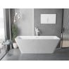 Mexen Tava cadă freestanding riflată 170 x 75 cm, albă, preaplin alb - 52851707500-20