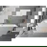 Mexen Tava szabadon álló barázdált kád 170 x 75 cm, fehér, sörtélt réz túlfolyóval - 52851707500-65