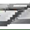 Mexen Tava szabadon álló barázdált kád 170 x 75 cm, fehér, sörtélt réz túlfolyóval - 52851707500-65